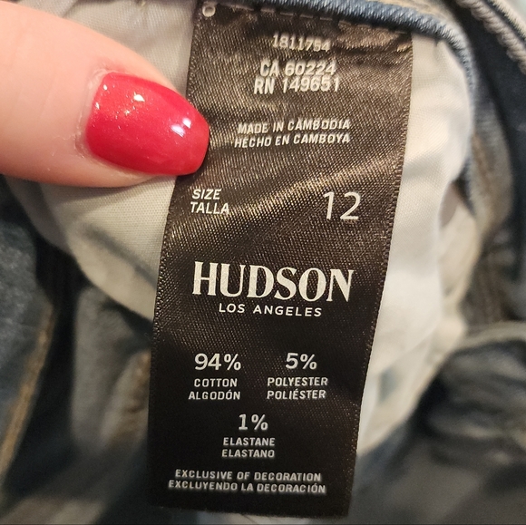 NWT Hudson Jeans Flap Pocket Stretch Denim Jeans Women's Size 12 28" Inseam - Picture 14 of 16